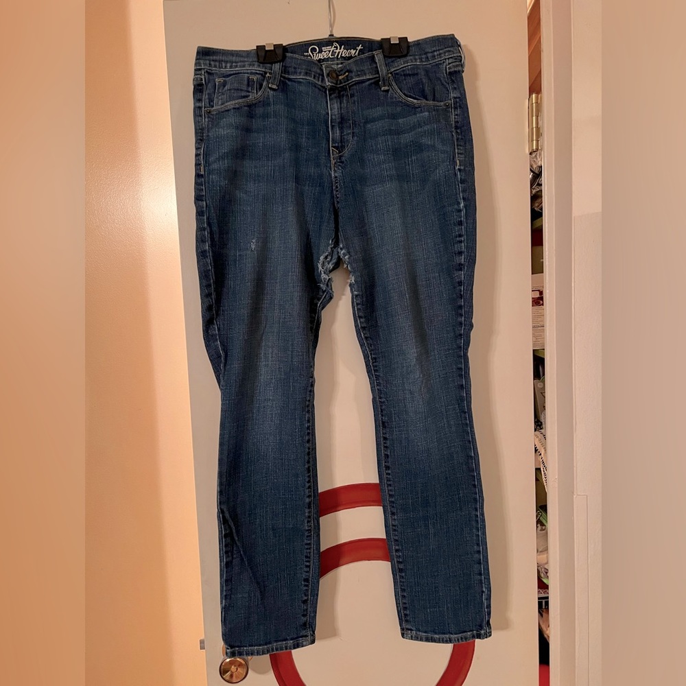 Distressed jeans